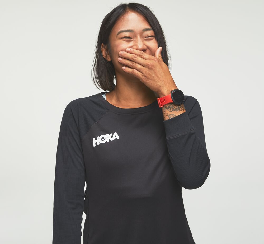 Hoka One One Performance 3/4 T-Shirt Dam Svarta - SE-6728932